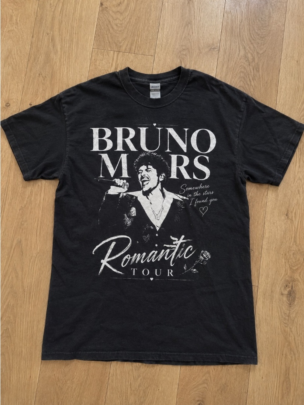 Bruno Mars Romantic Tour 2026 Graphic Tee Gildan Concert Shirt